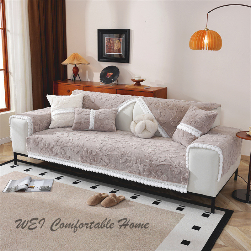 Đệm sofa phong cách kem kiểu Pháp đệm ghế sang trọng mẫu thu đông Bọc Sofa chống trượt bọc đệm ghế kiểu mới 2024