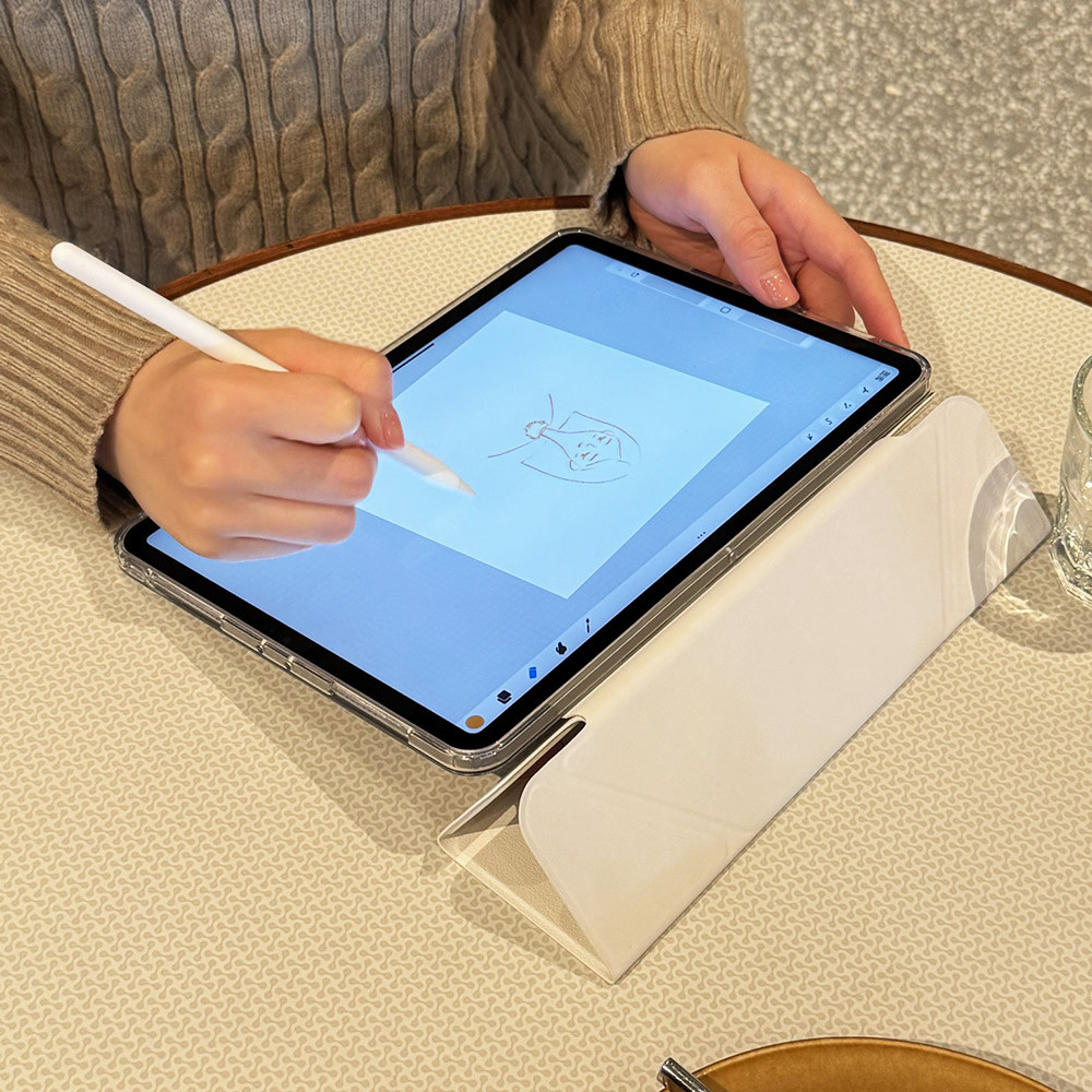 Vỏ Có Thể Tháo Rời Cho Mini6 Mini7 IPad 5 6 7 8 9 10th 11th A16 Air2 Air4 Air5 Air6 10.9 "Pro11 Pro12,9 2018 2020 2021 2022 Air M2 M3 Pro M4 11 13 2024 2025 Chú Chó Con Vui Nhộn