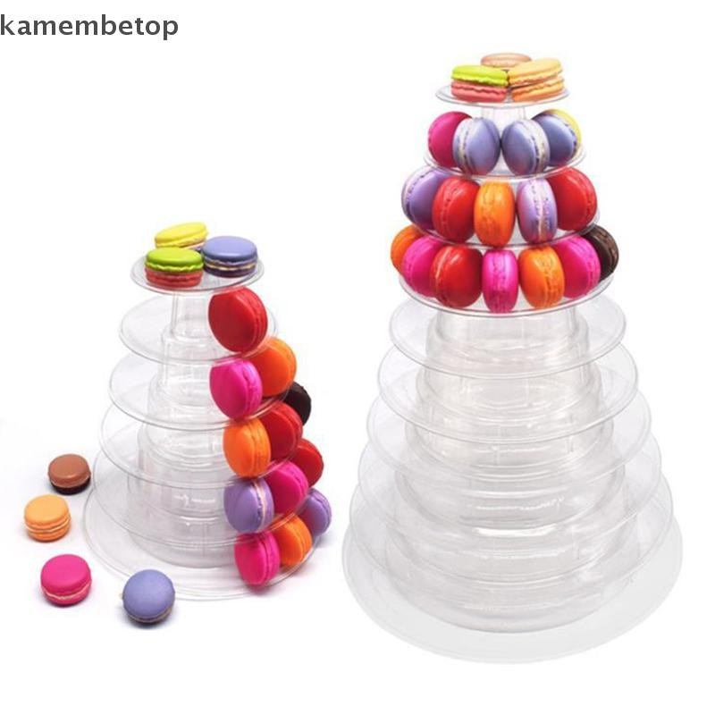 Beto 6 / 10 Tầng Macaron Hiển Thị Đứng Cupcake Tháp Giá Để Bánh Khay Nhựa Cho Đám Cưới Sinh Nhật Bánh Trang Trí Dụng Cụ Bánh n