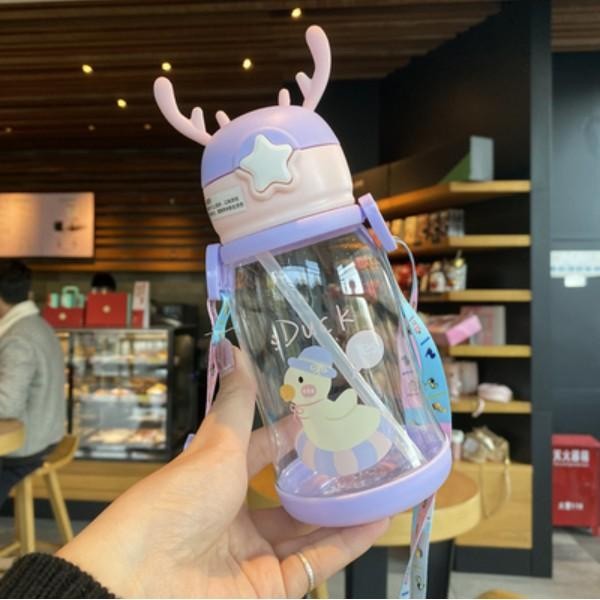 Bình tập uống nước cho bé sừng hươu có uống hút siliocon