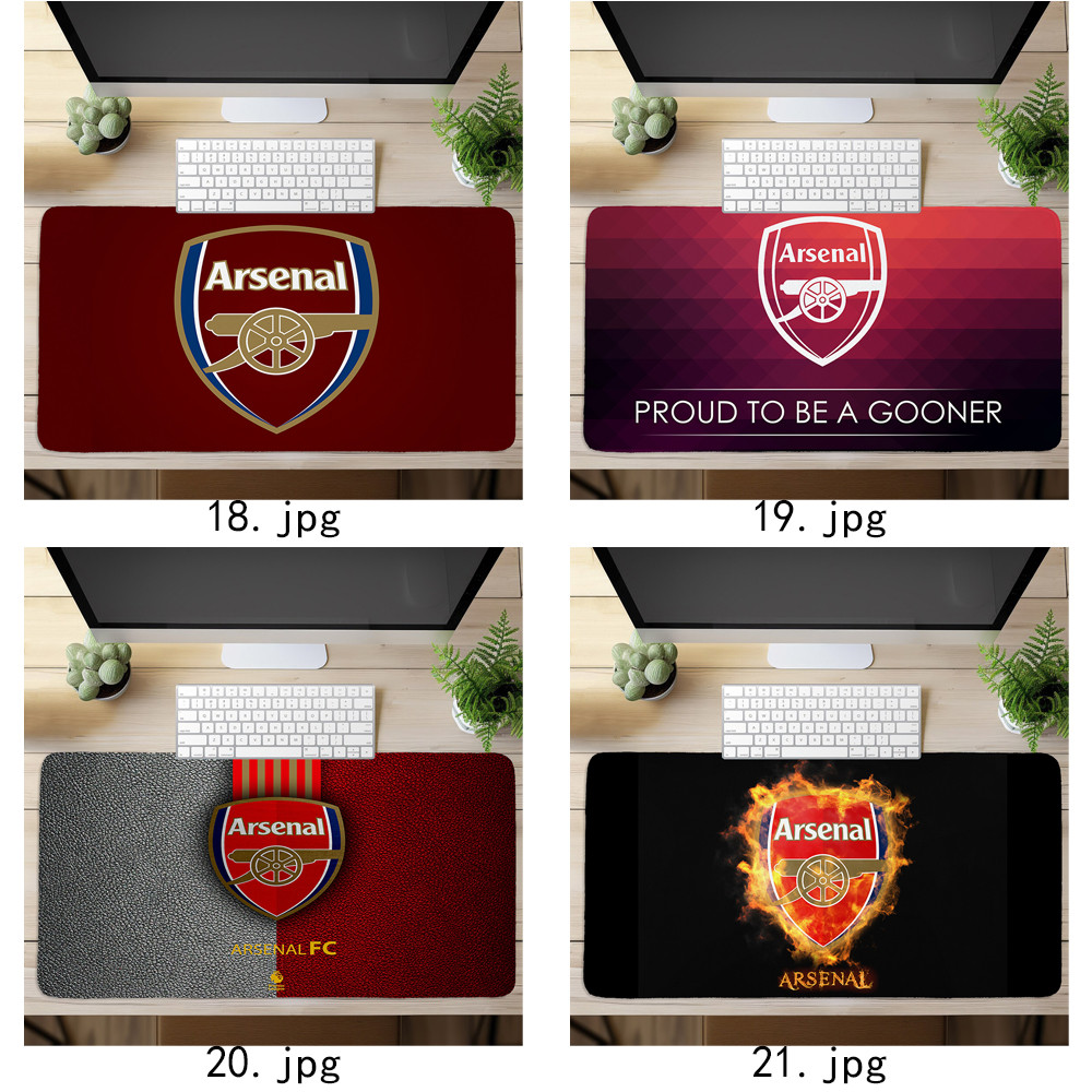 Arsenal F.C. Logo Mouse Pad In Nghệ Thuật Bàn Phím Máy Tính Bàn Phím Pad (60x30cm / 80x40cm)