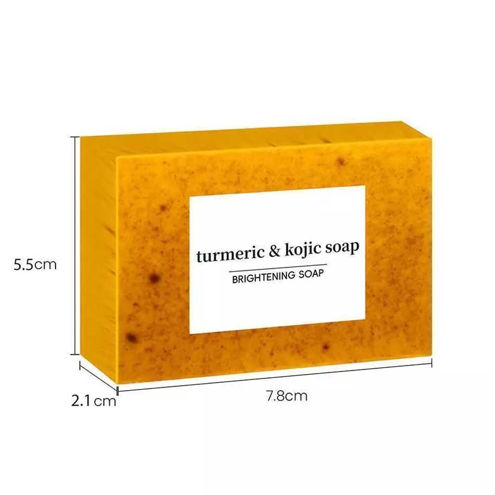 1/3pcs 80g Turmeric Hand Made Soap, Lemon Kojic Acid Soap, Shower and Facial Soap Body Care