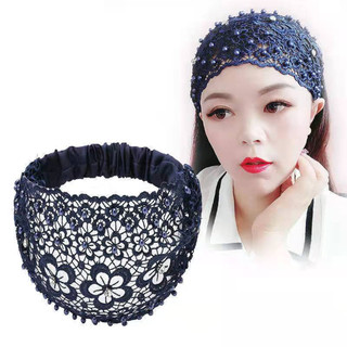 Ngọc Trai Thời Trang Kim Cương Giả Rỗng Băng Đô Quấn Tóc Nữ Hiện Vật Tóc Lưới Băng Đô Quấn Đầu Turban Giặt Mũ