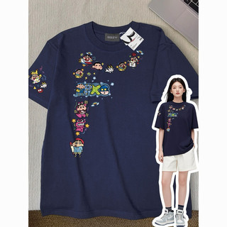 Áo Phông Thun Form rộng Cậu Bé Bút chì shin sticker nam nữ