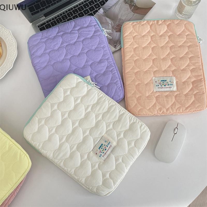Qiuwu Túi đựng máy tính xách tay tình yêu dễ thương cho máy tính xách tay máy tính 13 / 14 / 15 Inch Túi lưu trữ chống sốc Túi đựng máy tính bảng cho Ipad 11 Inch.
