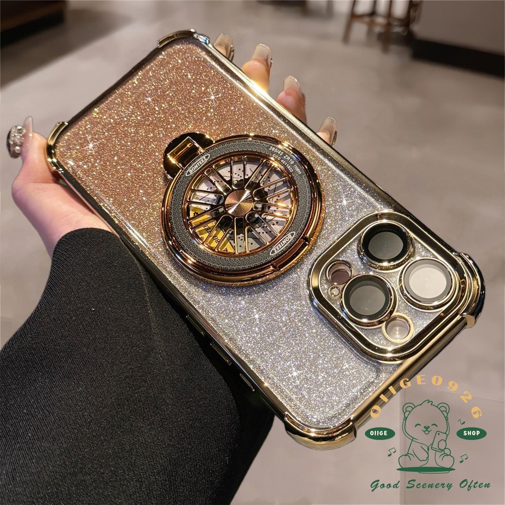 Giá đỡ từ tính con quay hồi chuyển Vỏ điện thoại iphone16 Pro Max 15 14 13 12 11 Vỏ cho vỏ iPhone Vỏ mềm silicon TPU chống sốc