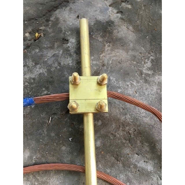 Kẹp xiết cáp tiếp địa chữ u đồng vàng,kẹp cọc và dây cáp tiếp địa,ốc xiết cáp,ốc siết cáp,kẹp tiếp địa chữ u,ốc cà na
