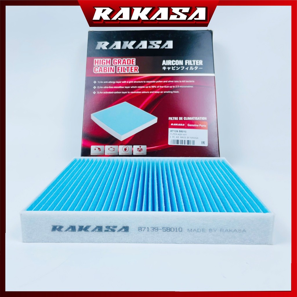 RAKASA LỌC GIÓ ĐIỀU HÒA INNOVA 17–23, COROLLA CROSS, FORTUNER 16–23, HILUX 16–23 – MÃ: 87139-58010 / 87139-0K070