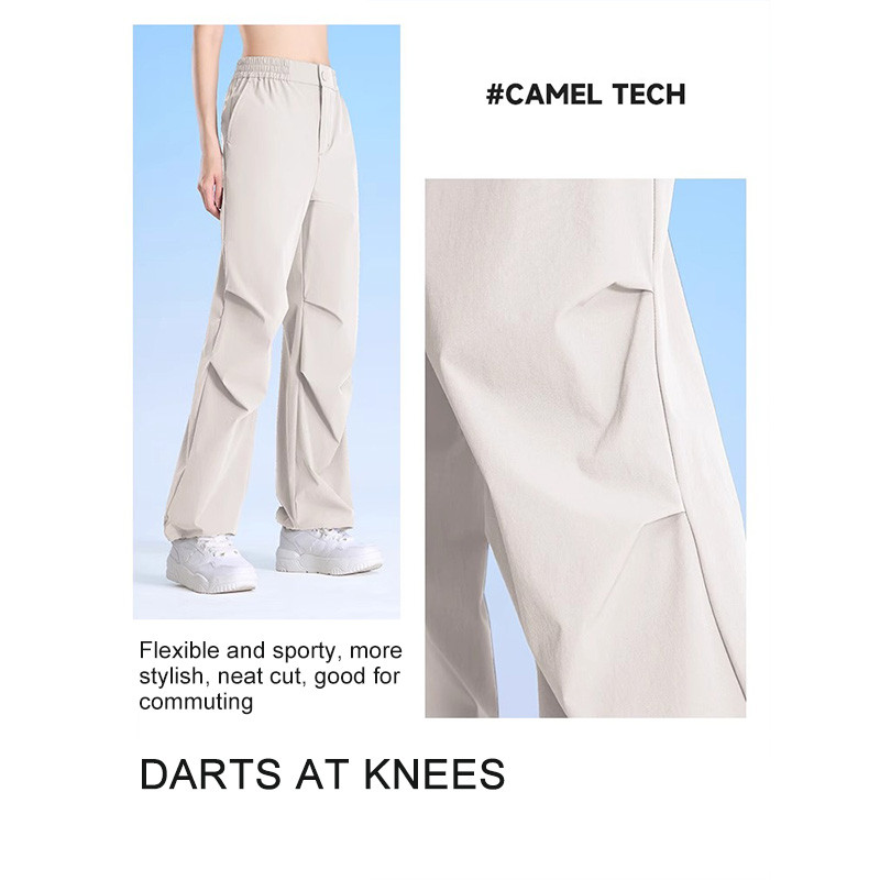 Ảnh Camel CROWN Quần yếm nữ Đi bộ đường dài ngoài trời mát mẻ Quần nhảy dù bé trai Thanh niên Quần khô nhanh 2