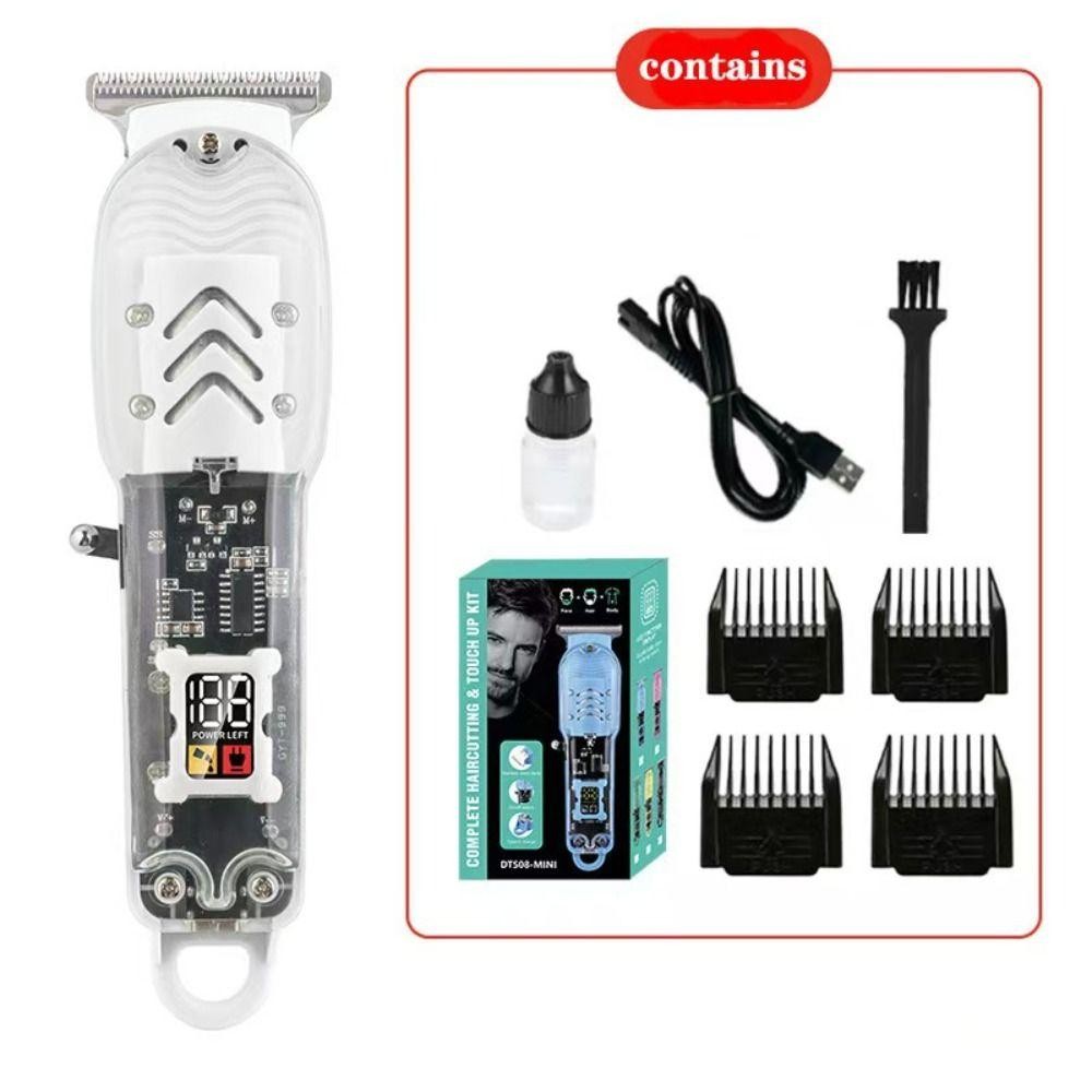 Máy cắt tóc YMIFI, Tông đơ cắt tóc trong suốt, Cửa hàng cắt tóc điện chuyên nghiệp bằng thép không gỉ
