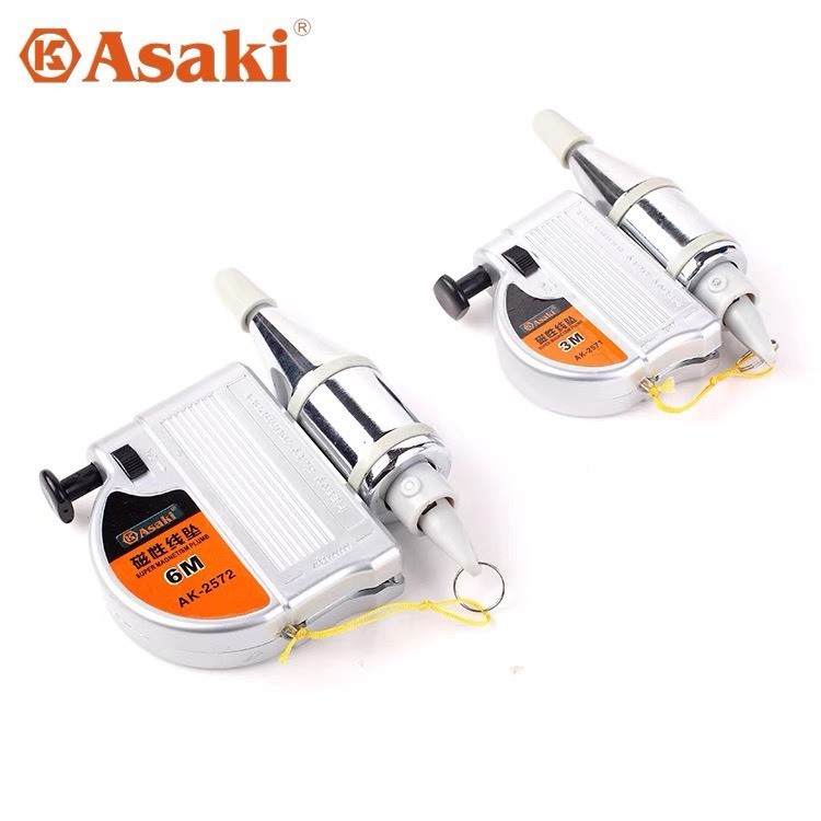 Quả dọi có từ tính Asaki 3m và 6m,quả dọi từ tự động Asaki AK-2571 và AK-2572,quả rọi từ lập lòn,lập loong nam châm,lập