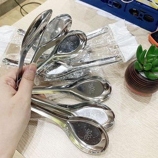 Combo 5 thìa inox ăn phở súp cơm tiện dụng bền đẹp dễ vệ sinh dùng hằng ngày