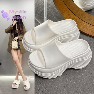 [Mystic] Giày nữ đế dày mới mùa hè 2025 Dép đi trong nhà nâng cao chống trượt [Mới]