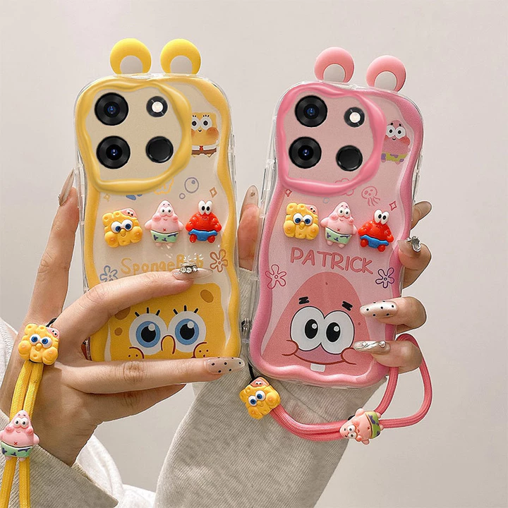 Ốp lưng Infinix Smart 7 Ốp lưng Tecno Spark Go 2023 Ốp lưng Tecno Pop 7 Pro Infinix X6515 Ốp lưng Vỏ điện thoại mềm hình tai 3D dễ thương TY-EDNY