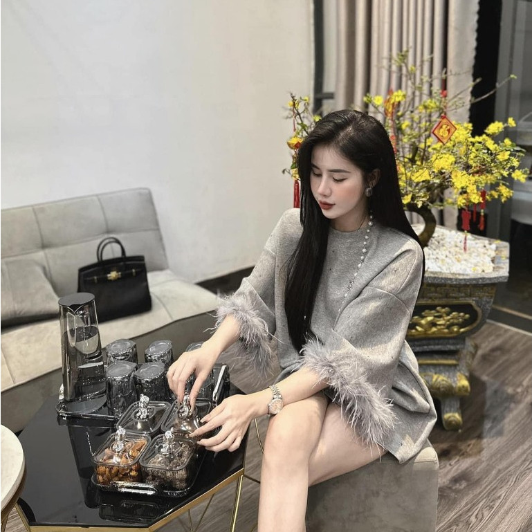 Áo Thun Đá Lông Ống Tay KCloset Áo Phông Cotton Khô Dày Dặn Dáng Rộng Nữ Tính NA110