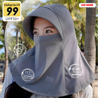 Mũ Chống Nắng Trùm Đầu Tích Hợp Khẩu Trang Che Cổ, Thoáng Khí, Chống Bụi & Tia UV Hiệu Quả Xuân Hè 2025