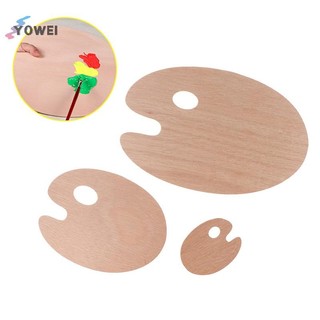 YOWEI Bảng Sơn Gỗ Có Lỗ Ngón Tay Cái Tranh Gỗ Bảng Màu Trộn Hình Bầu Dục Vuông Dầu Sơn Khay Bảng Màu Nước Pallet VN