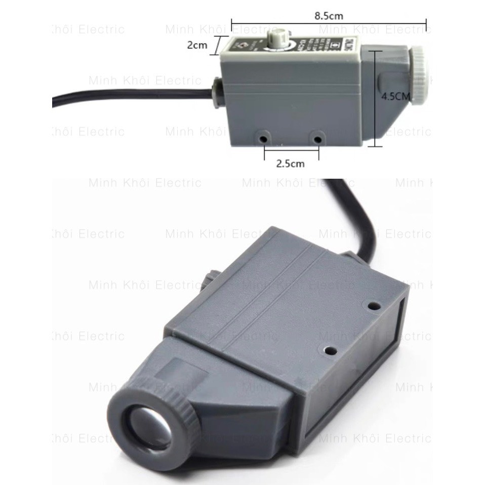 Cảm biến KS-C2,cảm biến màu điện tử KS-C2,cảm biến quang KSC2,cảm biến đọc màu,vạch màu,cảm biến điểm màu,đầu dò vạch
