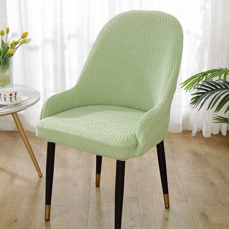 Jacquard Cánh Tay Ghế Co Giãn Ghế Ăn Bao Bọc Ghế Đơn Giản Cong Ghế Trượt Cho Văn Phòng Khách Sạn Tiệc Cưới