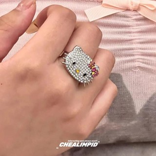 Nhẫn sáng bóng kitty cô gái nóng bỏng thiên niên kỷ dễ thương