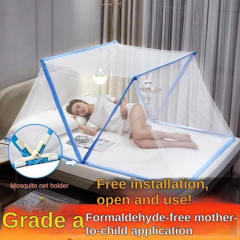 Lưới Chống Muỗi Không Lắp Đặt Có Thể Gập Lại Đơn Đôi Ký Túc Xá Sinh Viên Trên Tầng Tầng Dưới Chống Muỗi Chậm Giường Xung Quanh Muỗi Hộ Gia Đình Cla