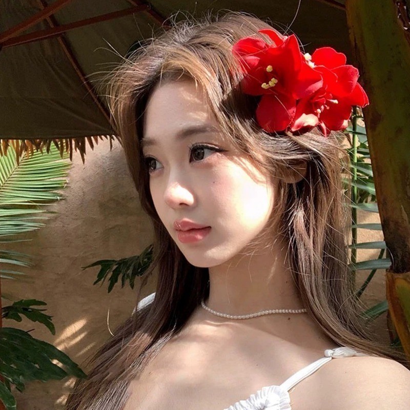 Kẹp tóc Lily hai đầu - Kẹp bên bãi biển dành cho nữ - Phụ kiện tóc tươi - Kẹp tóc hoa mô phỏng phong cách Hàn Quốc - để hẹn hò, tiệc tùng - Sweet Girls Side Bangs Barrettes