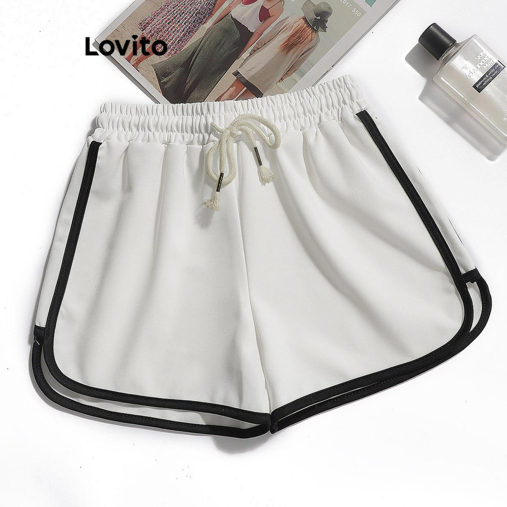 Ảnh Lovito - Quần Short Thể Thao Nữ Phối Viền Tương Phản LNL47151 3