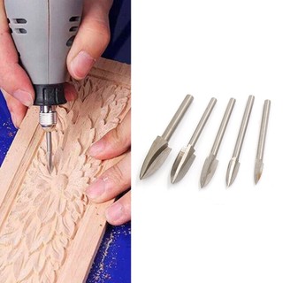 [Fuxin] 5 Cái / bộ Khắc Gỗ Và Khắc Mũi Khoan Phay Dụng Cụ Khắc Rễ