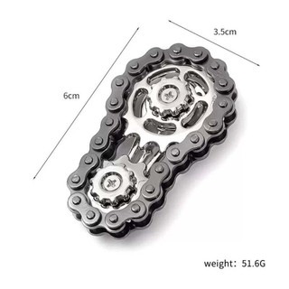 WEAVELYF Bánh đà Con quay đầu ngón tay, EDC Spinner Xích xe đạp kim loại Bánh xích Fidget Spinner, Phong cách Antistress Lo âu Giảm căng thẳng Dây xích mới lạ Fidget Spinner Người lớn