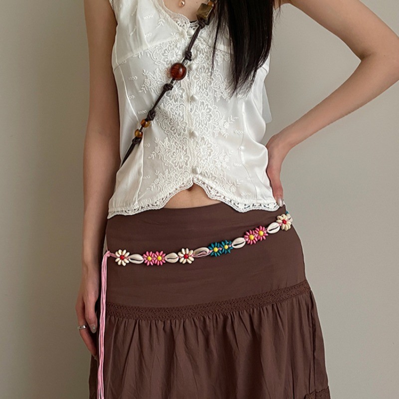 Dây thắt lưng bện Bohemian Dây chuyền thắt lưng cao cấp Retro