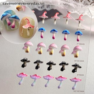 [savemoneyeveryday] 20 Cái 3D Nấm Nhiều Màu Sắc Móng Tay Nghệ Thuật Quyến Rũ Trang Trí Móng Tay DIY Trang Sức Móng Tay Kim Cương Giả Cho Móng Tay Phụ Kiện Nghệ Thuật [vn]