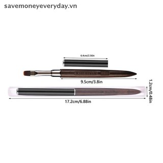 [savemoneyeveryday] Bàn chải móng tay Tay cầm bằng gỗ đàn hương Bàn chải móng tay cho ứng dụng acrylic và nguồn acrylic [vn]