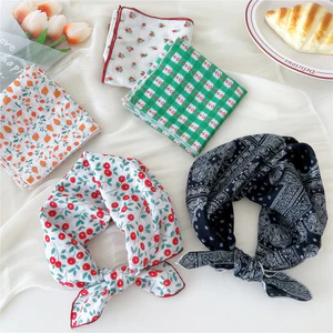 55 Vải Lanh Cotton Phong Cách Nhật Bản Khăn Vuông Mùa Hè Thu Phù Hợp Với Hoa Mỏng Phong Cách Nhỏ Tươi Trang Trí Khăn Lụa