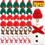 20 Chiếc Mũ Giáng Sinh Mini & Khăn Trang Trí - Mũ Ông Già Noel Đan DIY - Mũ beanie Handmade - Mũ Bò Người Tuyết - Mũ Ngón Tay - Dành Cho Búp Bê, Lollipop, Trang Trí Nắp Chai - Trang Trí Tiệc Giáng Sinh