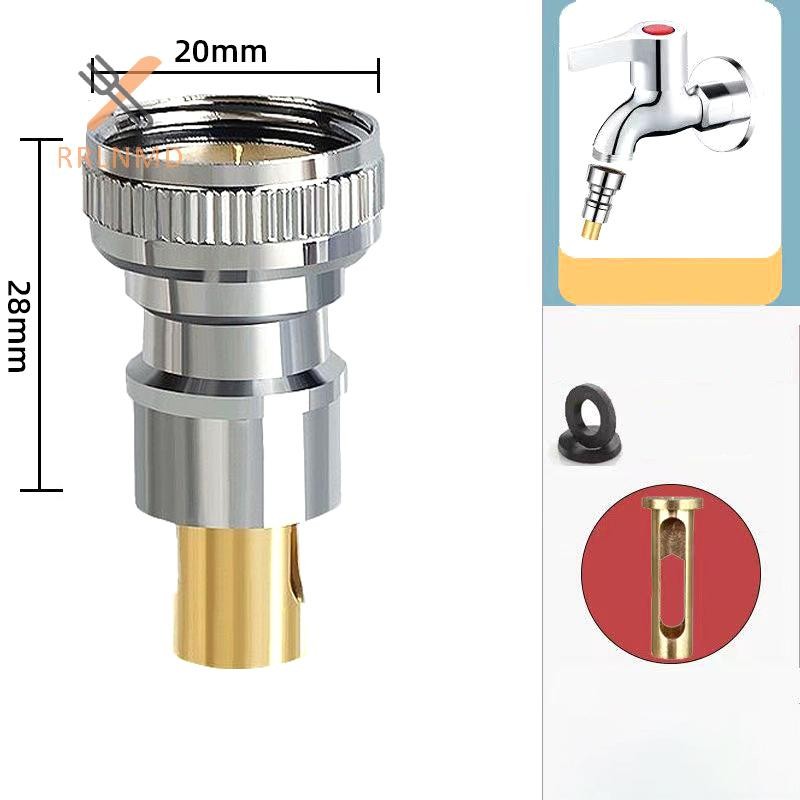 Rrlnmd Vòi Máy Giặt Van Chặn Nước Chống Rơi 1 / 2 "Giao Diện Adapter Vòi Phun Nước Kết Nối Ống Nước MỚI