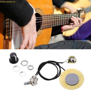 Fol Acoustic Guitar Pickup với 6 35mm Đầu ra Jack Guitar Equalizer Piezo Pickup Preamp Amplifier Tuner Thay thế