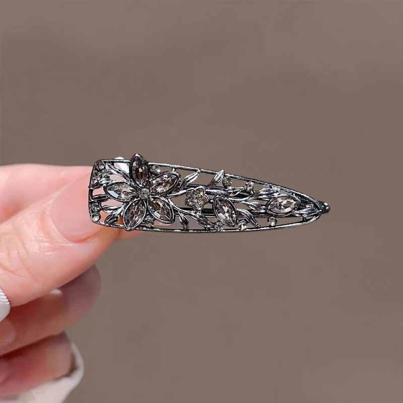 Mauropoli [Sẵn Sàng] Kẹp Tóc Ngọc Trai Kim Cương Giả Nữ Phong Cách Mới Tinh Tế Bên Nổ Kẹp Tóc Trán Gãy Kẹp Mỏ Vịt Thời Trang