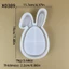 Flgo Silicone Thỏ Khay Tai Khuôn Epoxy Coaster Khuôn Handmade Nghệ Thuật Khuôn Silicon Kết Cấu Thích Hợp Cho Nghệ Thuật Creati