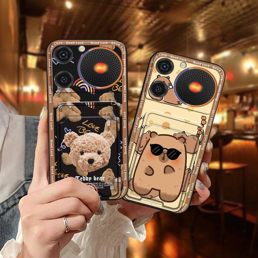 Ốp Mềm Bọc Toàn Bộ Ốp Lưng Điện Thoại ZTE Nubia Túi Đựng Thẻ Nhạc Thiết Kế Thời Trang TPU Graffiti Thẻ Tay Chống Bụi Bẩn