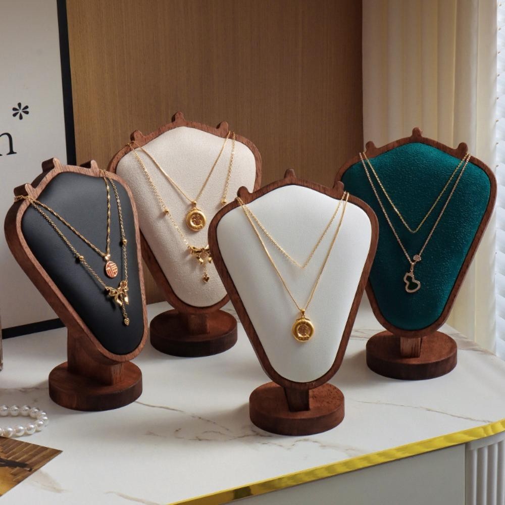 Đạo cụ trưng bày CHEESELY, Màn hình vòng cổ triển lãm bằng gỗ thô, Quà tặng Giá đựng đồ trang sức bằng gỗ sang trọng nhẹ