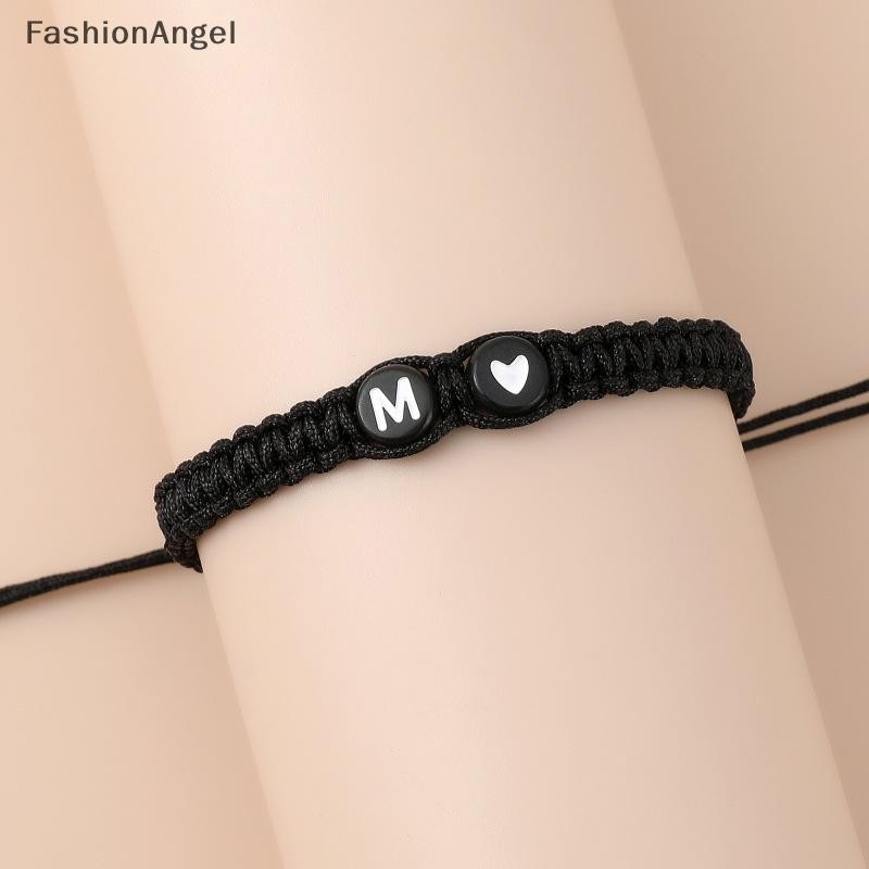 FashionAngel 26 Chữ Cái Vòng Tay Trái Tim Ban Đầu Handmade Có Thể Điều Chỉnh Vòng Tay Tên A-Z Dành Cho Nữ Nam Tình Bạn Trang Sức Quà Tặng VN