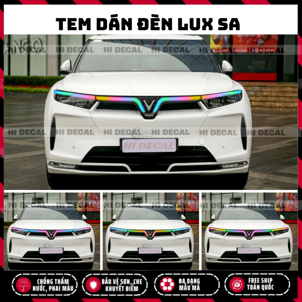 Tem dán đổi màu đèn Vinfar VF9, decal dán bảo vệ đổi đèn xe VF9, tem trang trí đèn chống nước bền màu