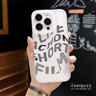 ibumpers Ốp Điện Thoại iPhone Họa Tiết Văn Bản Biến Dạng Đơn Giản Ốp Lưng Trong Suốt Nhám Mờ Chống Bẩn Chống Sốc Cho IPhone 16 15 14 12 13 11 Pro Max IP 7 8 Plus X XS XR
