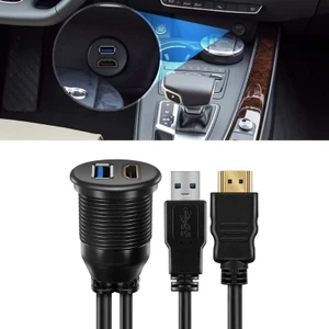 Cáp nối dài gắn xả tương thích BTM USB3 0 và HDTV 1m 2m cho ô tô