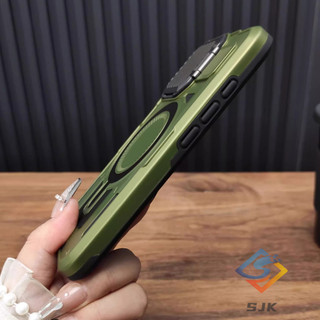 Ốp Lưng Cứng Giáp Quân Sự Cho iPhone 16 / 15 / 14 / 13 / 12 Pro Max / Plus Từ Tính Có Nắp Ống Kính Lật Bảo Vệ Camera Chống Sốc Hạng Nặng