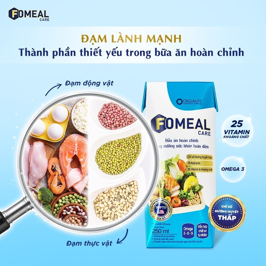 Ảnh Combo 3 - 15 ngày thay thế bữa ăn, dễ hấp thu, tăng đề kháng Fomeal care (250ml/hộp) 4