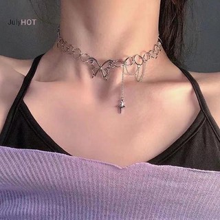 Julyhot Bạc Choker Mặt Dây Chuyền Vòng Cổ Nữ Quà Tặng Vòng Cổ Ánh Sáng Sang Trọng Punk Hình Học Ngọt Ngào Mát Xương Đòn Dự Tiệc Cổ Món Quà Trang Sức Massivedeals