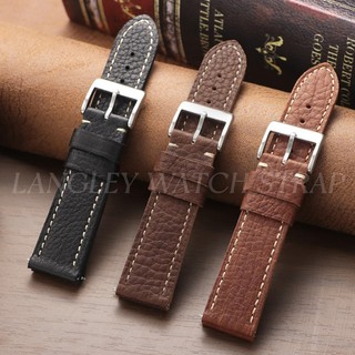 Dây đeo đồng hồ bằng da thật 100% 20mm 22mm 24mm Dây đeo đồng hồ bằng da bò thủ công dành cho nam nữ Vòng tay mềm màu nâu dày màu đen cho dây đeo đồng hồ thạch anh cơ SEIKO Diver