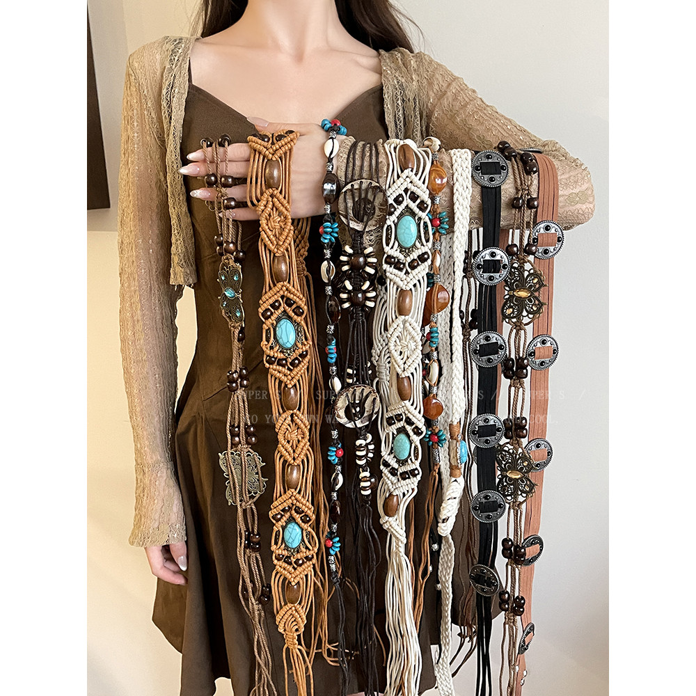 Dây Thắt Lưng Phong Cách Bohemian Retro Dành Cho Nữ Từ Hàn Quốc