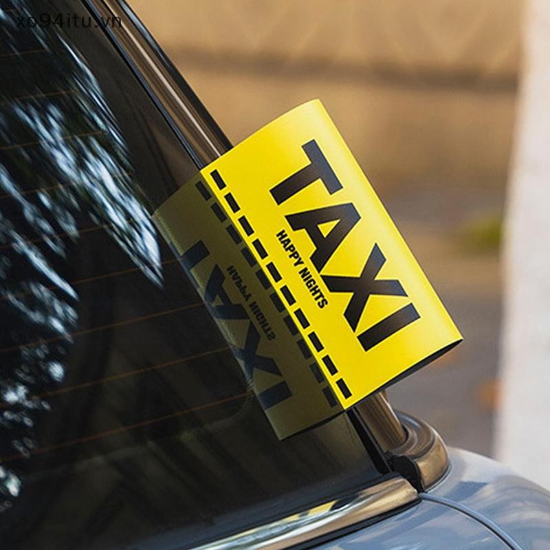 XOITU Giả Taxi Thẻ Dán Xe Hơi Màu Vàng Bên Ngoài Tự Động Decal Quyến Rũ Xe Đạp Xe Máy Chỉnh Cửa Sổ Kính Chắn Gió Trang Trí Xe VN